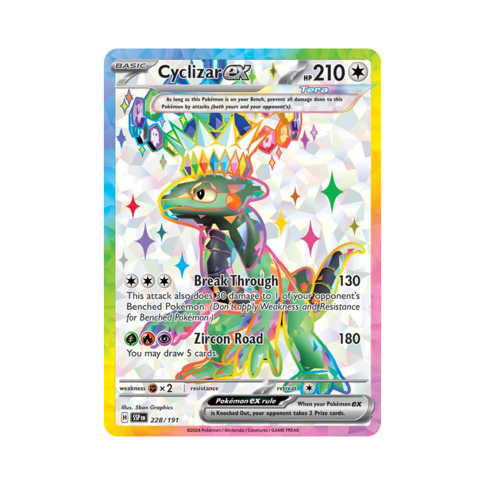 Pokémon trading card featuring Cyclizar EX on a white background
