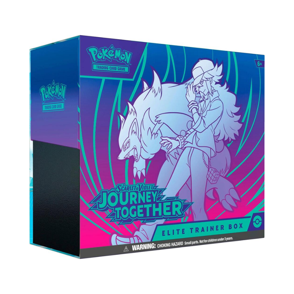 Pokémon trading card game elite trainer box with character illustration on a white background