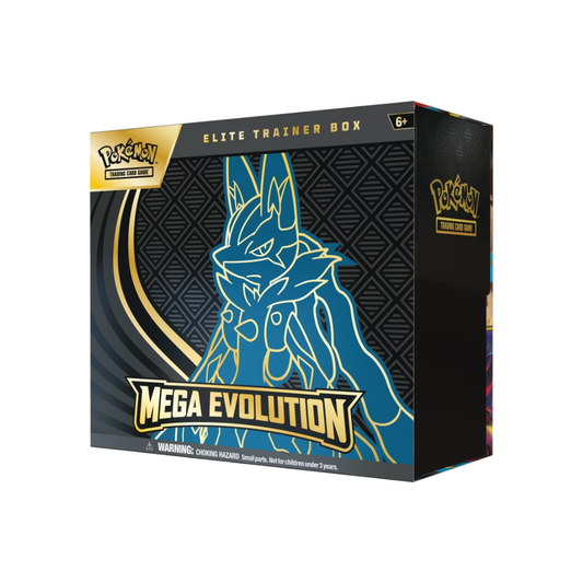 Pokémon Mega Evolution Elite Trainer Box on a white background