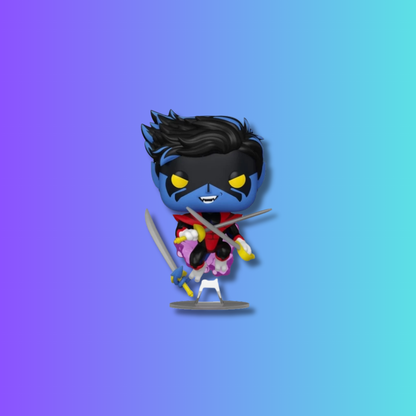 Funko Pop! vinyl figure on a gradient purple and blue background