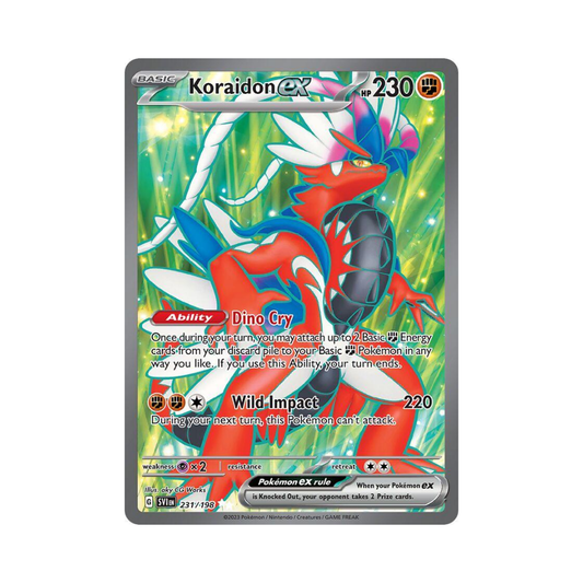 Koraidon ex 231/197 Full Art Ultra Rare - Scarlet & Violet Base Set - Pokemon Single Card