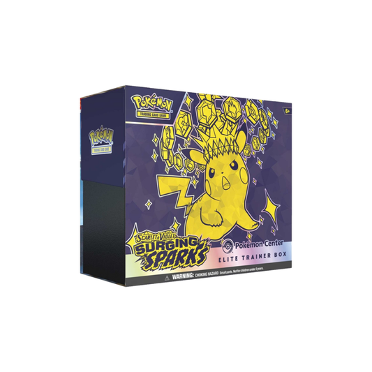 Pokémon Elite Trainer Box with Pikachu design on a white background