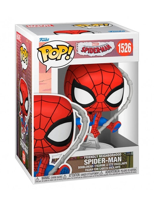 Funko Pop! Spider-Man figure in packaging with visible branding