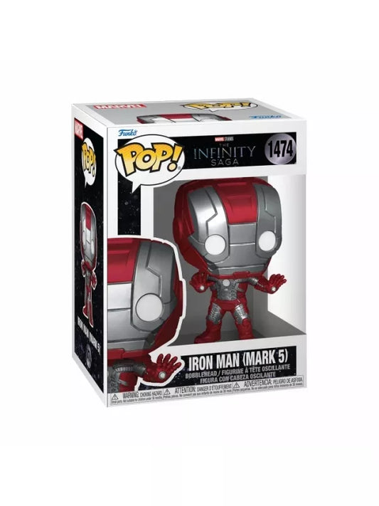 Funko POP! Iron Man (Mark 5) vinyl figure in original packaging.